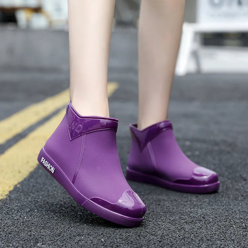 Damen Kurz Regenstiefel mit weichem, wasserdichtem Sohle - Mistrelle