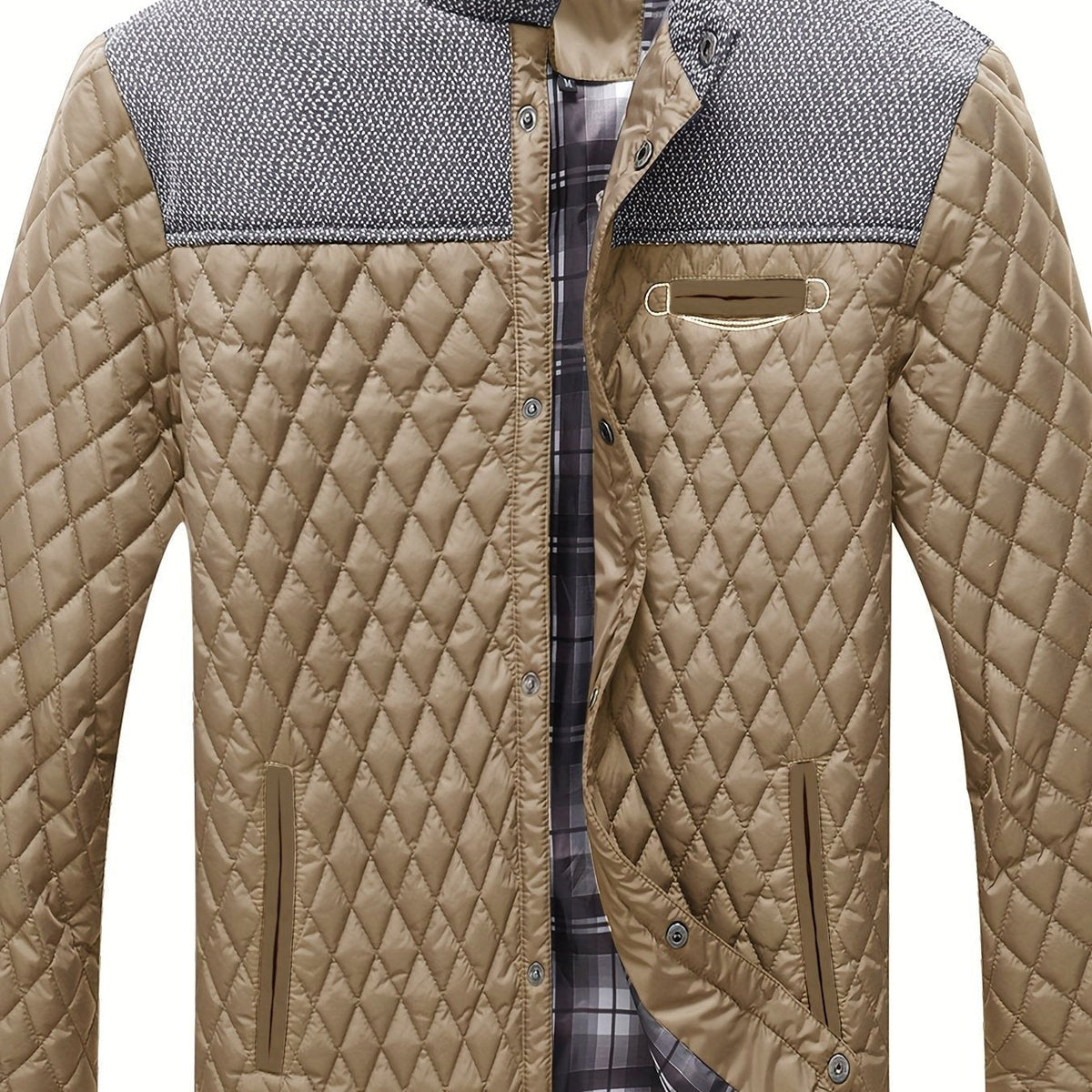 Rhett | Herren Jacke mit Diamantsteppung und strukturiertem Kragen