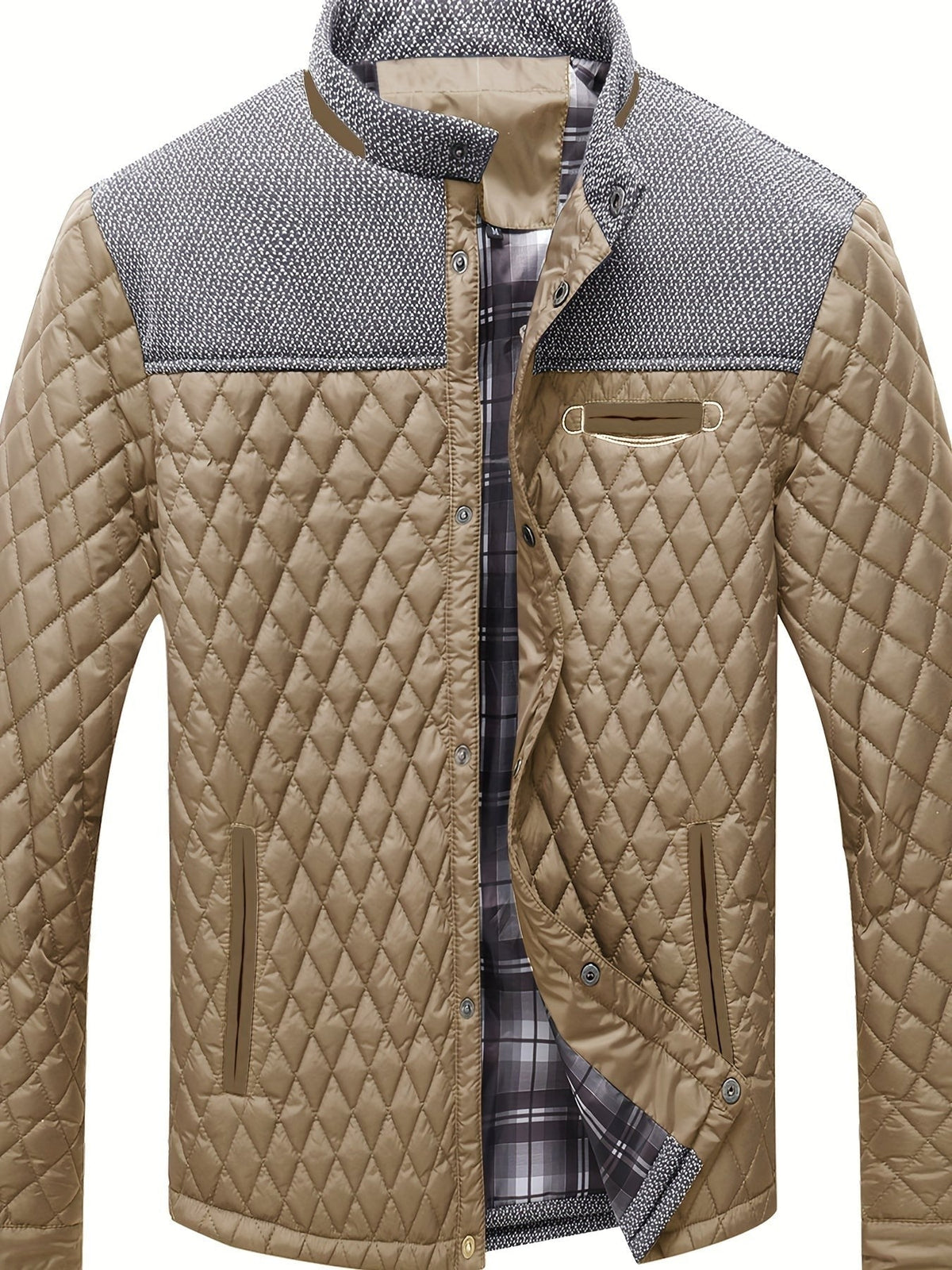 Rhett | Herren Jacke mit Diamantsteppung und strukturiertem Kragen