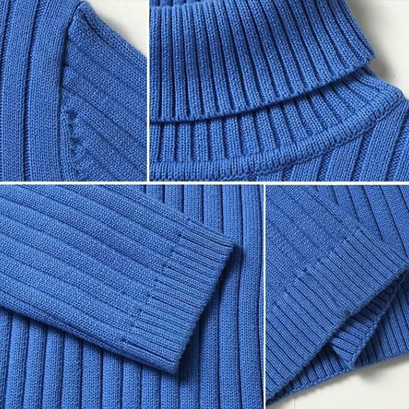 Hamish | Herren Rippstrick Rollkragenpullover mit langen Ärmeln