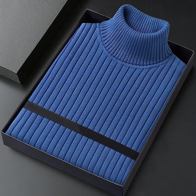 Hamish | Herren Rippstrick Rollkragenpullover mit langen Ärmeln