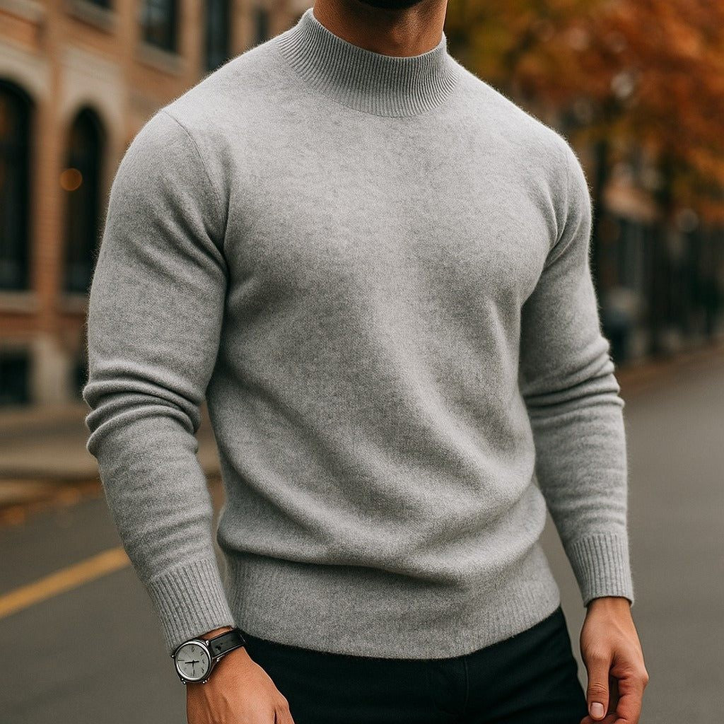 Marcus | Herren Slim-Fit Rippenrollkragenpullover