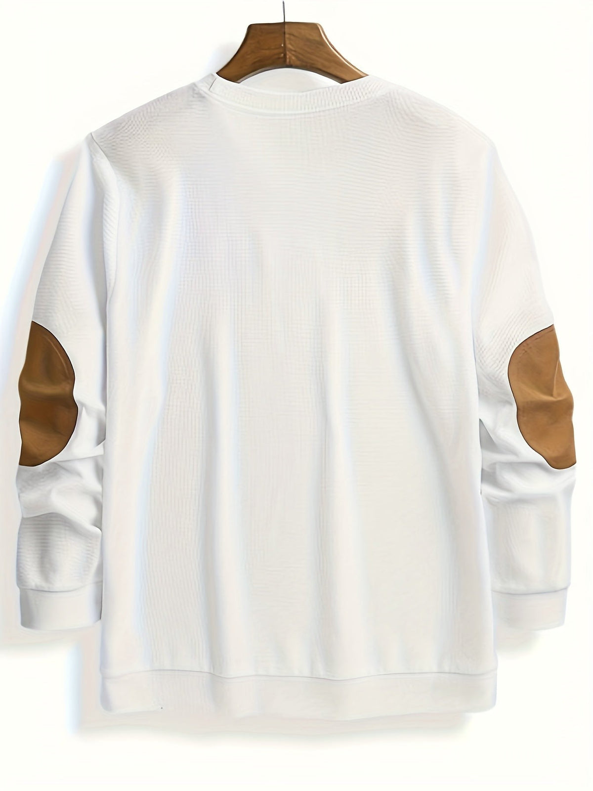 Aaron | Herren Strukturierter Pullover mit Kontrast Ellbogen-Patches