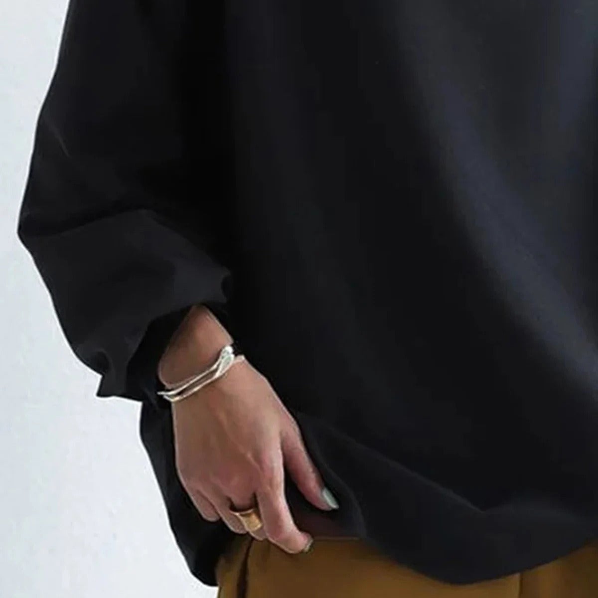 Marlowe | Damen Oversized Mock-Neck Langarmpullover