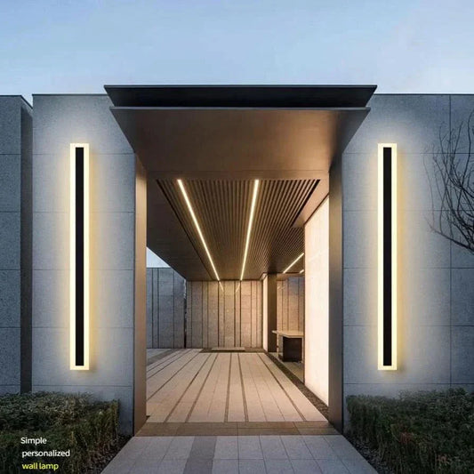 Minimalistische LED-Wandlampe für die Außenatmosphäre (IP65)