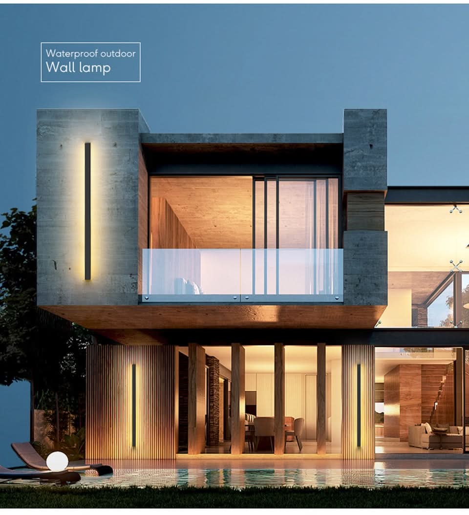 Außen LED Wandleuchte mit IP65 Minimalistischem Design und Atmosphärischer Beleuchtung