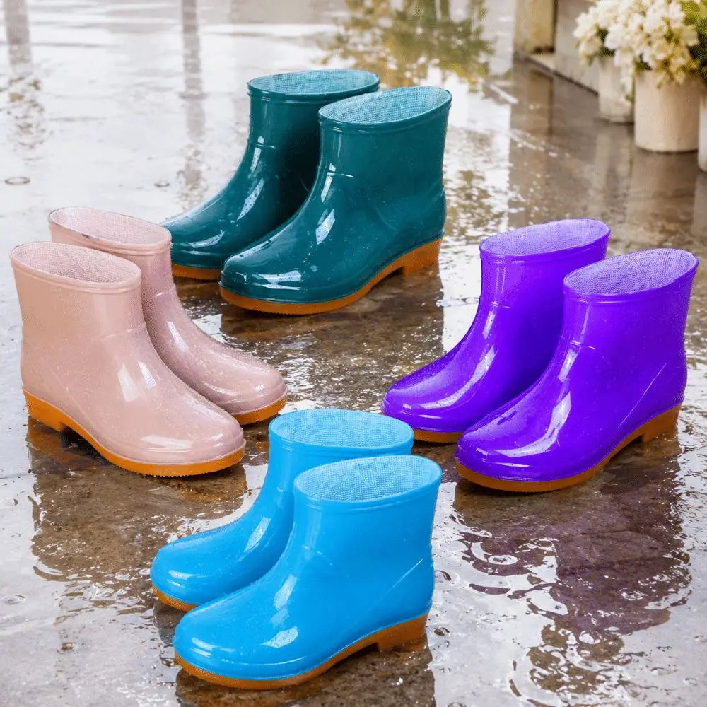 Damen Niedrige Knöchel Wasserdichte Garten Regenstiefel - Neverine