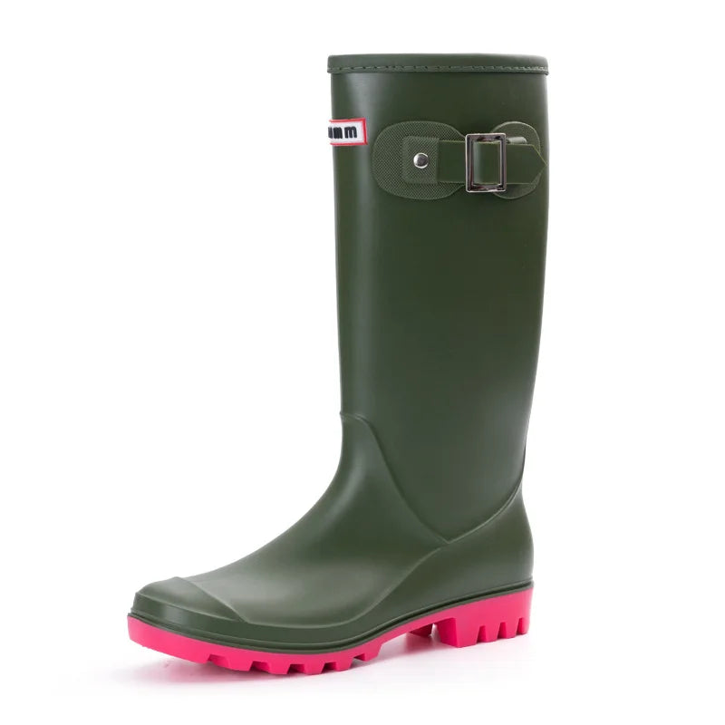 Damen Wasserdichte Hohe Gummiregenstiefel - Pluvienne