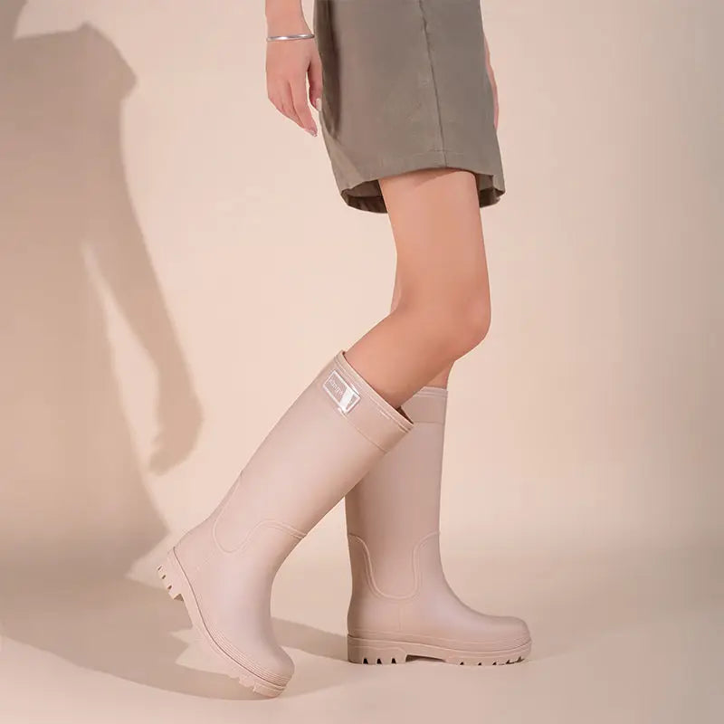 Damen Hohe Gefütterte Gummistiefel - Estrelle