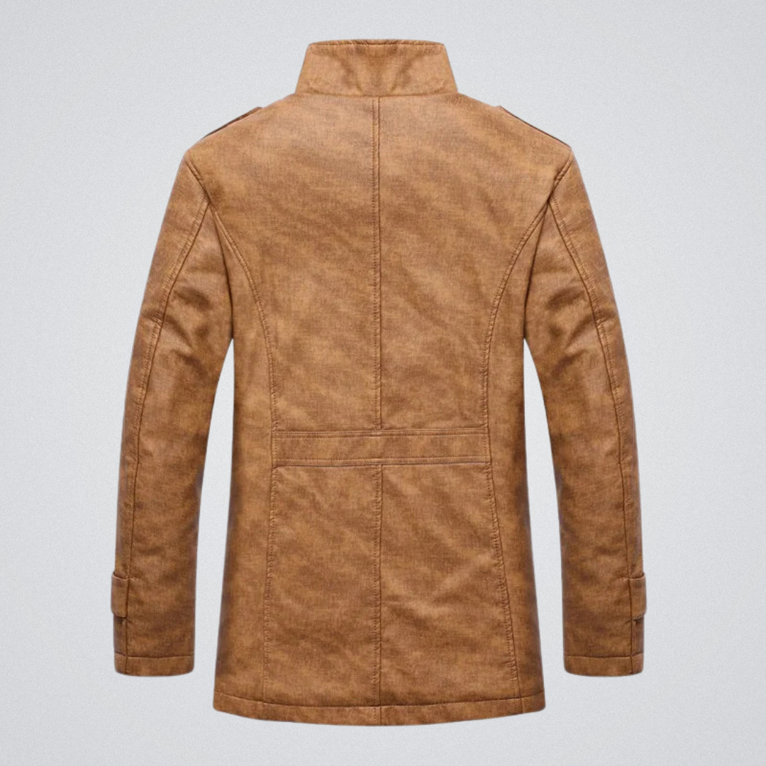 Kellan | Herren Jacke mit Sherpa-Futter im Wildleder-Look mit Stehkragen