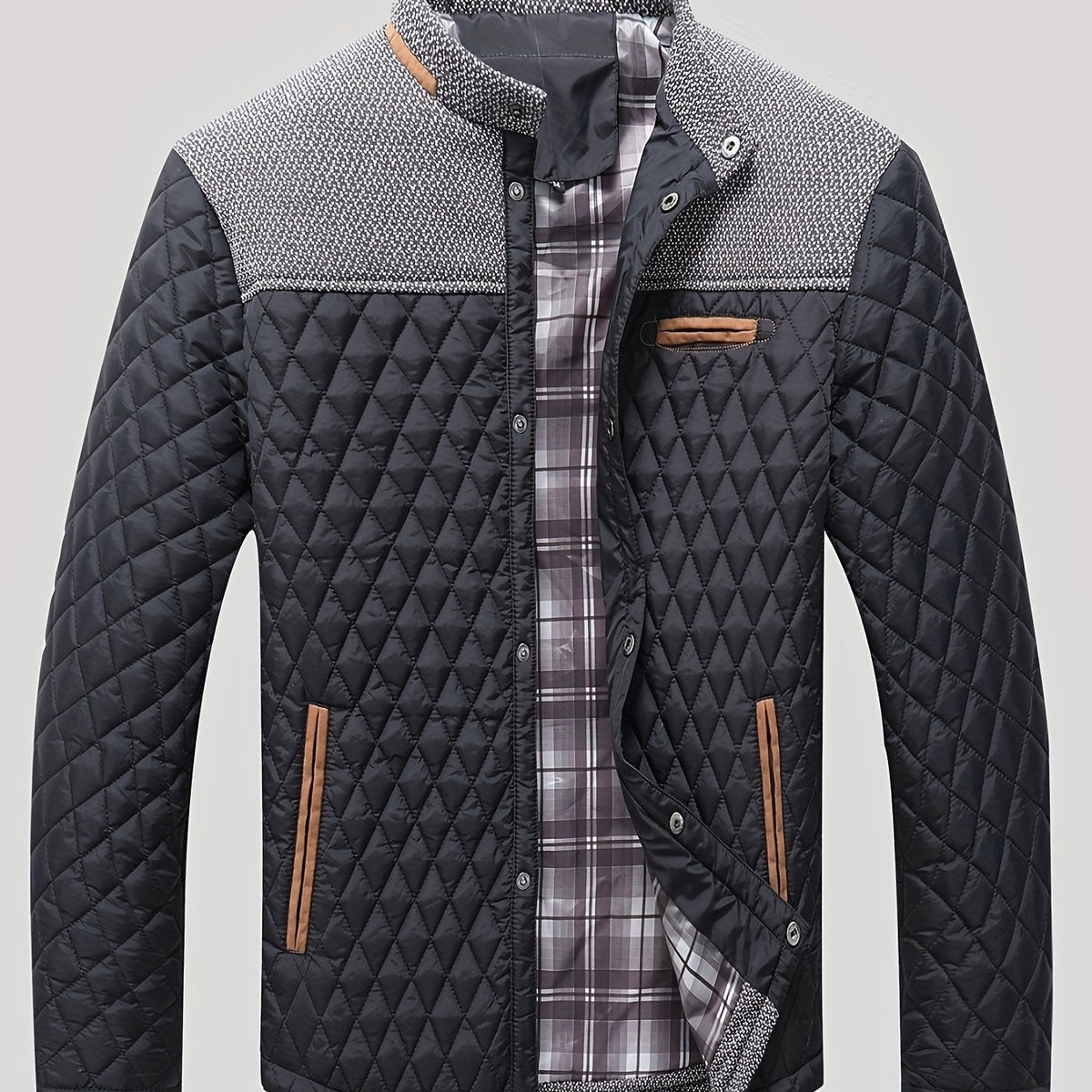 Rhett | Herren Jacke mit Diamantsteppung und strukturiertem Kragen