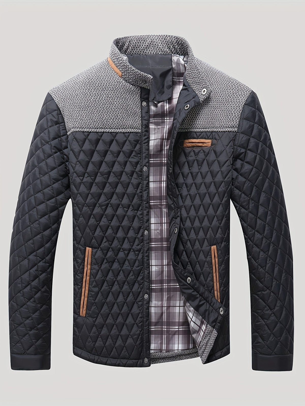 Rhett | Herren Jacke mit Diamantsteppung und strukturiertem Kragen