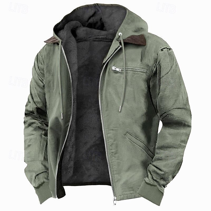 Grayson | Herren Kapuzenjacke mit Reißverschluss in Used-Optik
