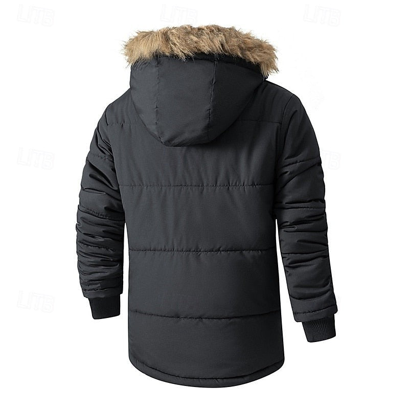 Foster | Herren Parka mit Fellbesatz und Kapuze