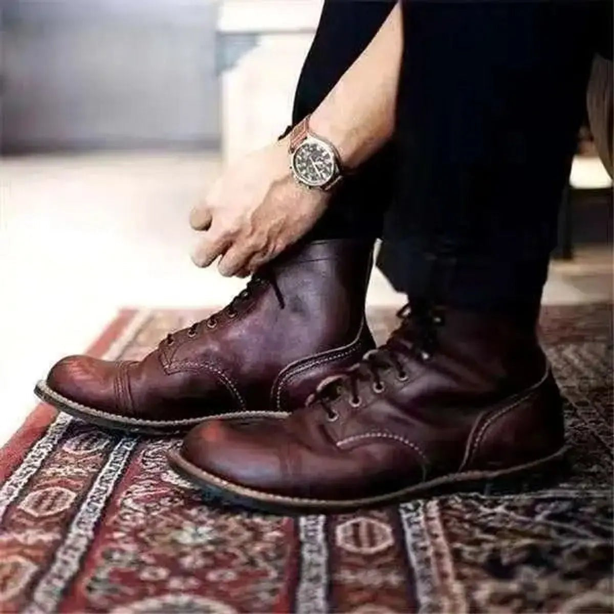 Jasper | Herren Schnürstiefeletten mit Kappenzehen