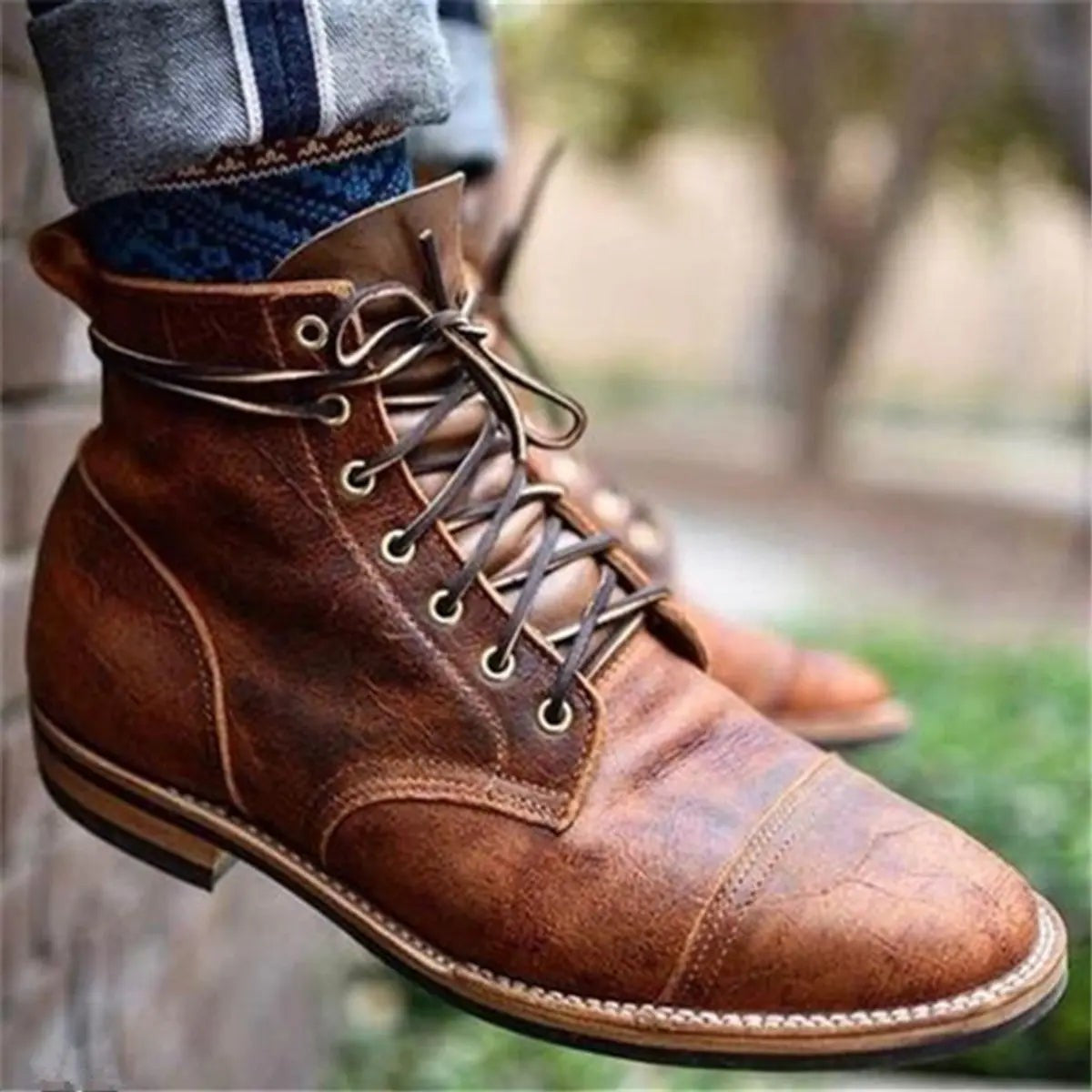 Jasper | Herren Schnürstiefeletten mit Kappenzehen