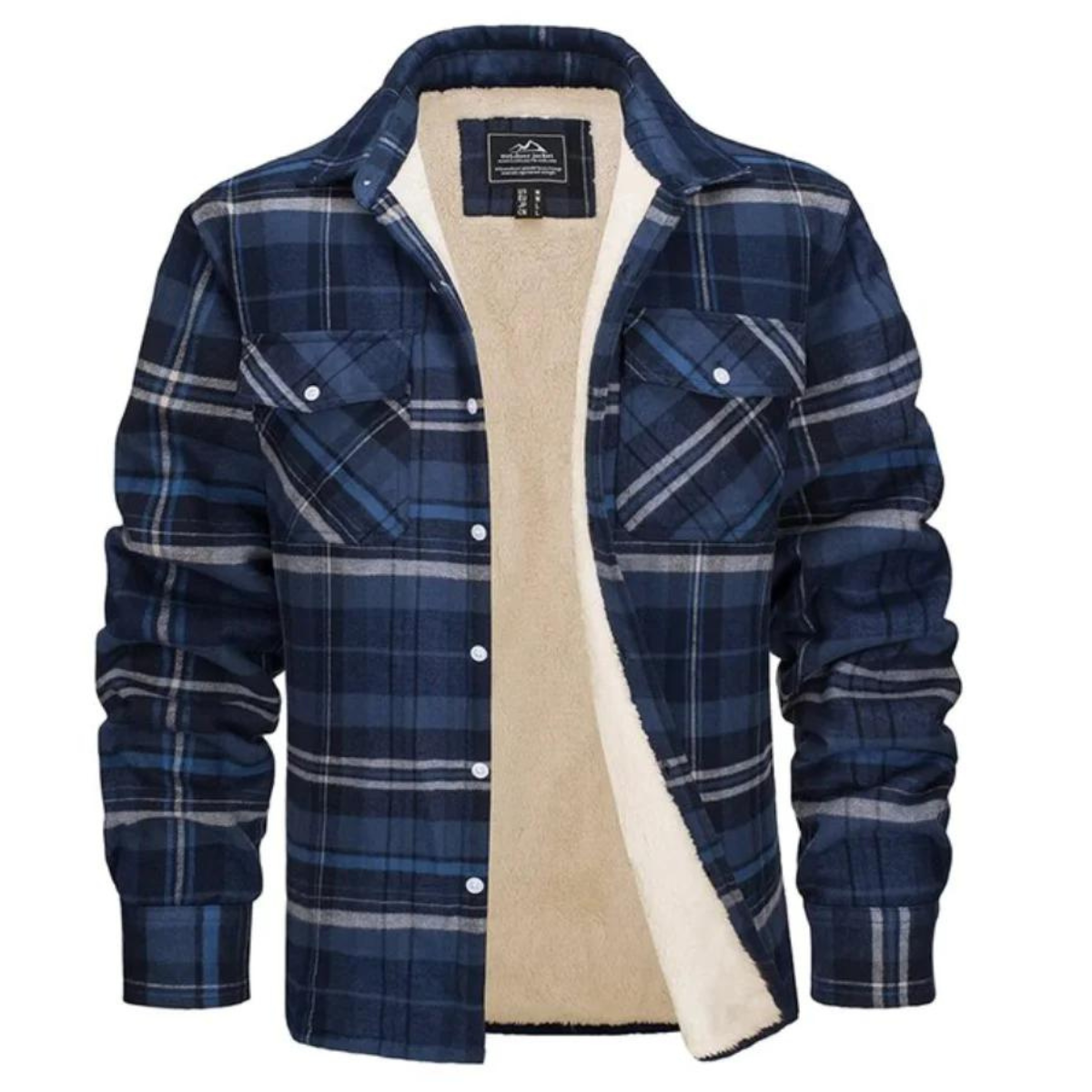 Callahan | Herren Karo Sherpa-Futter Hemdjacke