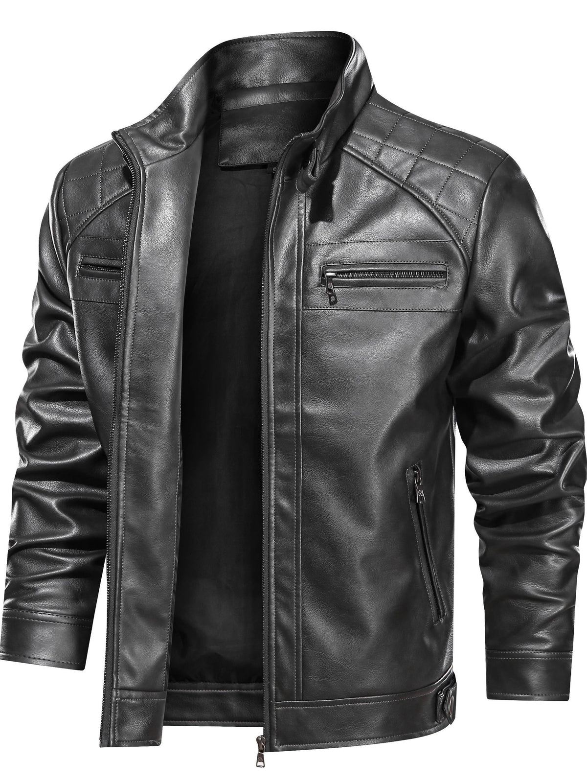 Rafael | Herren Steppjacke mit Schulterpolstern und Stehkragen, Reißverschluss