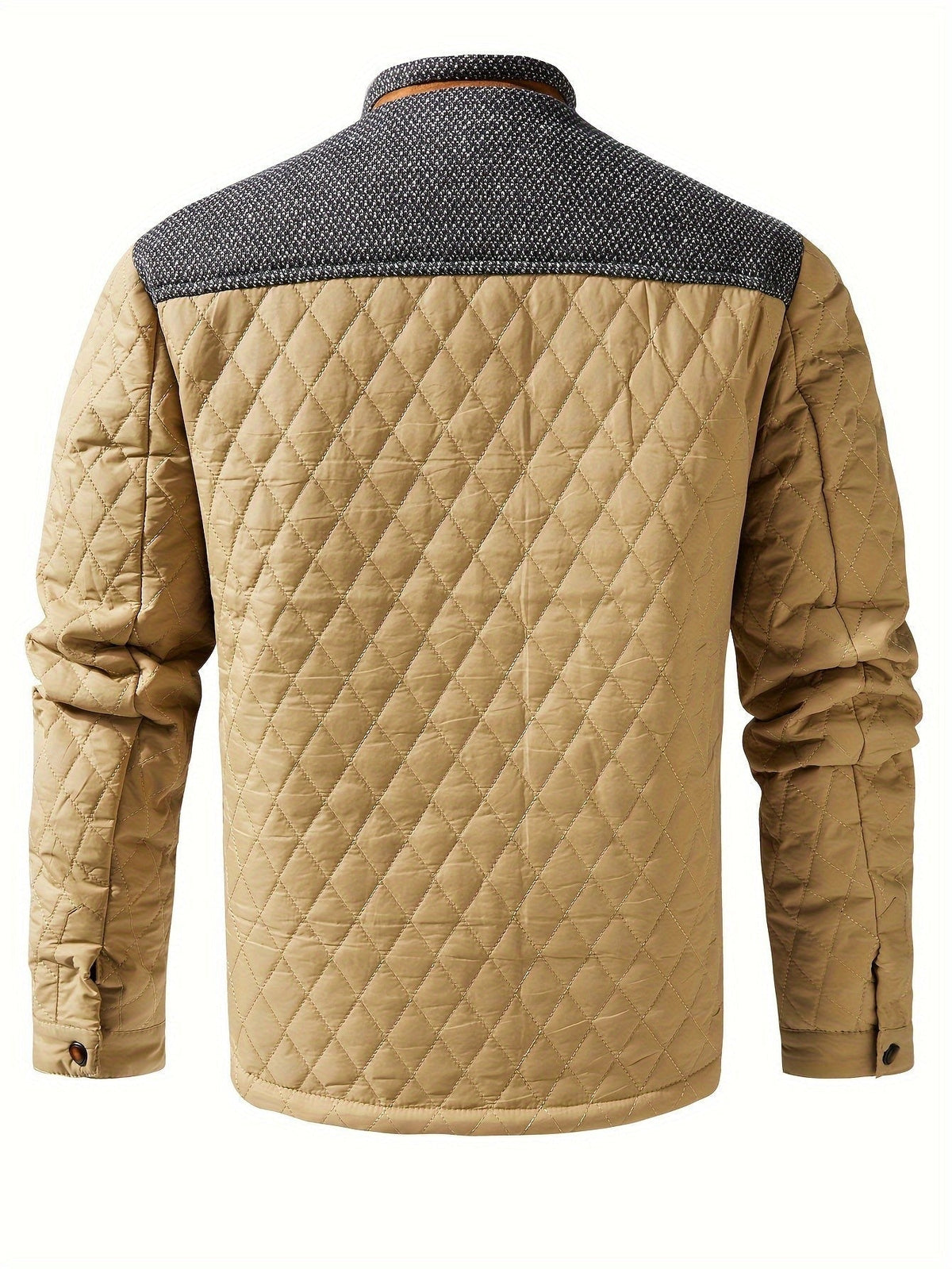 Harlan | Herren Stehkragen Steppjacke mit zwei Farben und Druckknopfverschluss