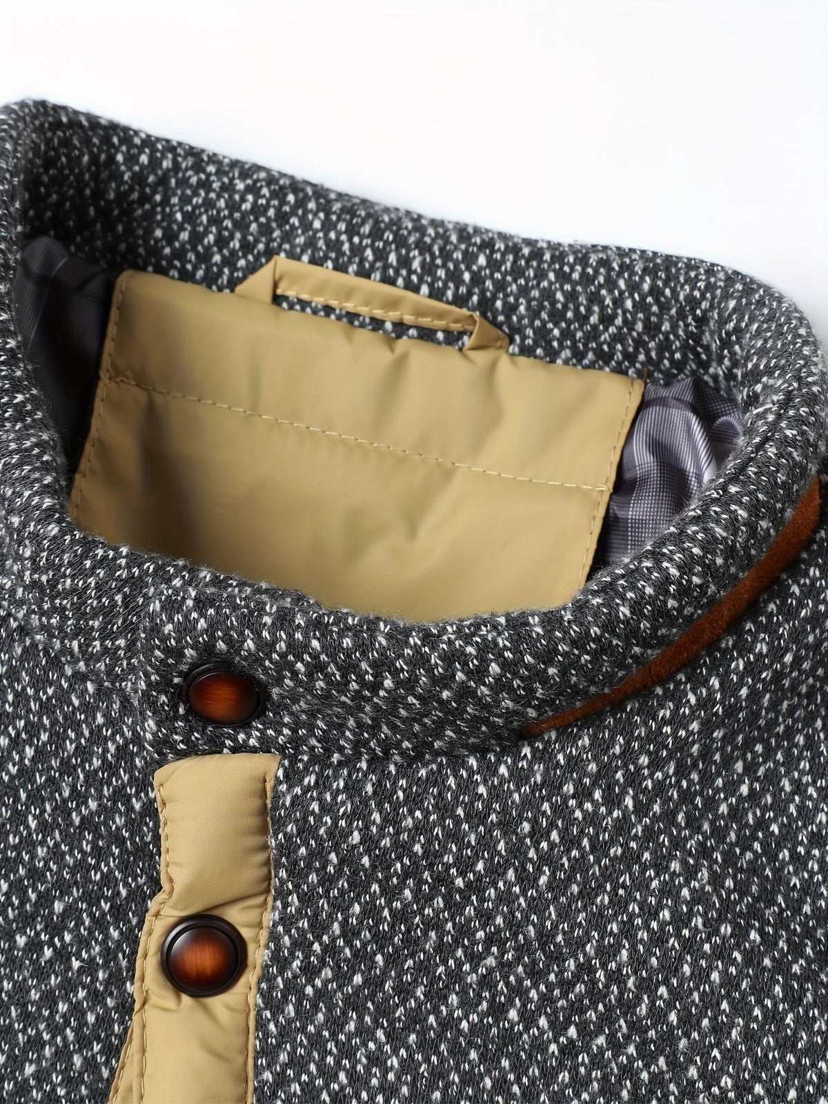 Harlan | Herren Stehkragen Steppjacke mit zwei Farben und Druckknopfverschluss