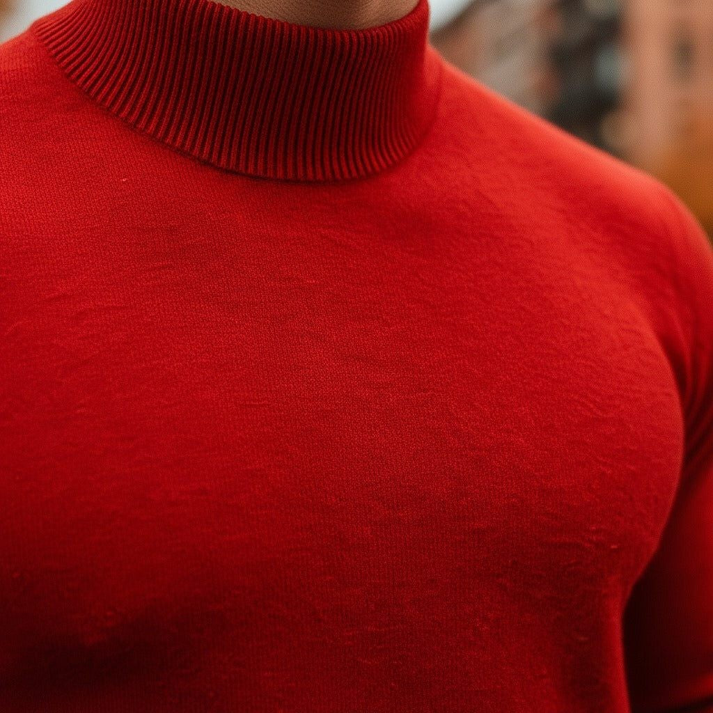 Marcus | Herren Slim-Fit Rippenrollkragenpullover