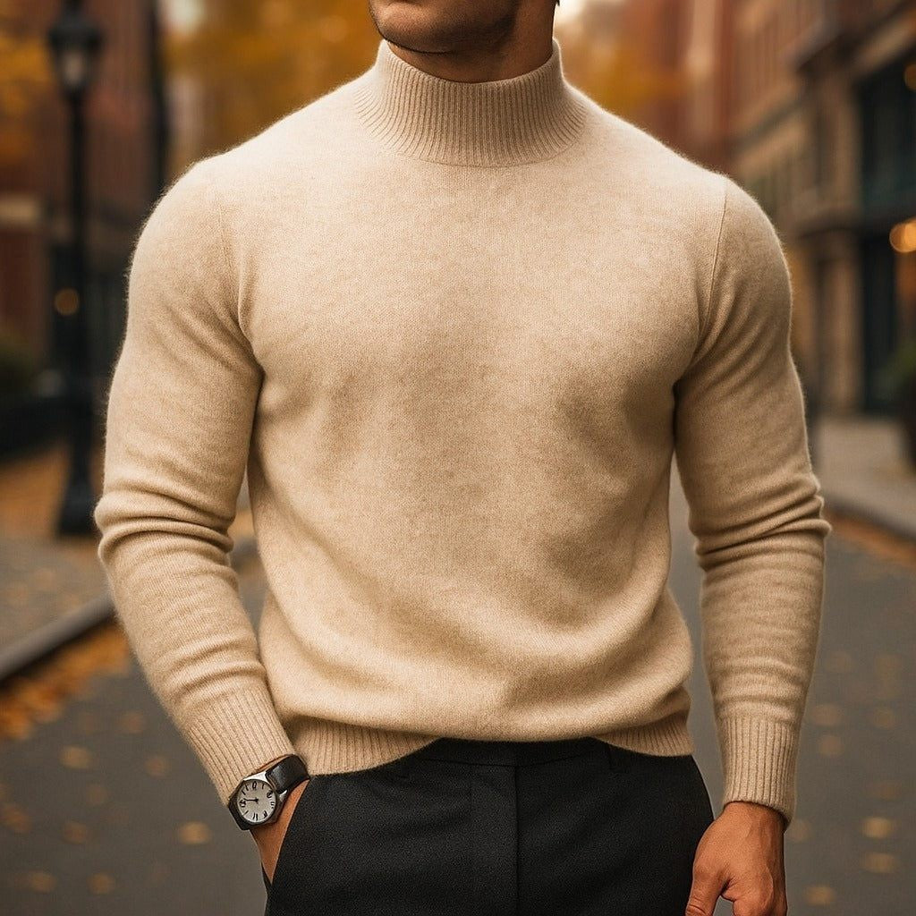 Marcus | Herren Slim-Fit Rippenrollkragenpullover
