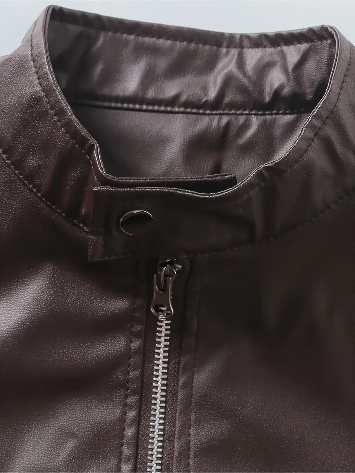 Bryson | Herren Stehkragen Zip-Up Slim-Fit Motojacke