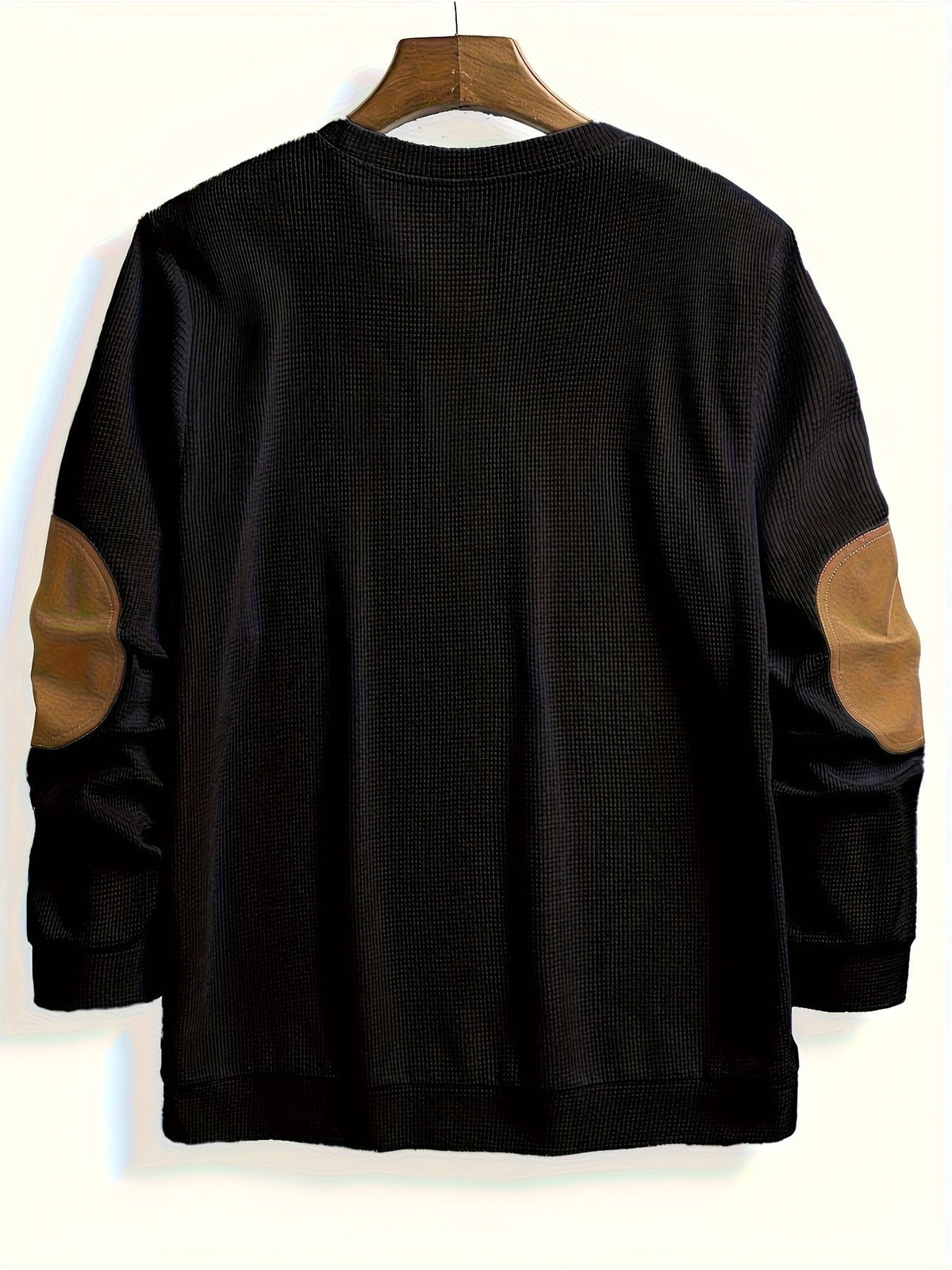Aaron | Herren Strukturierter Pullover mit Kontrast Ellbogen-Patches