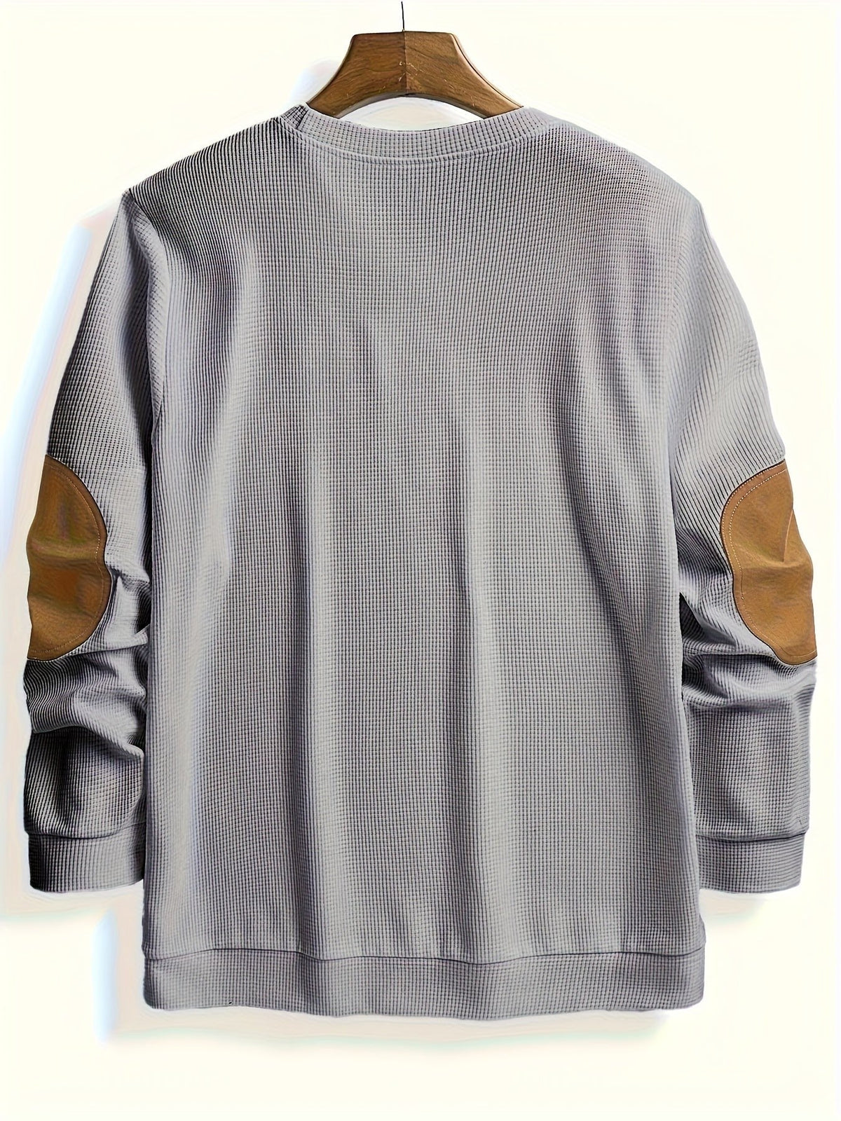 Aaron | Herren Strukturierter Pullover mit Kontrast Ellbogen-Patches