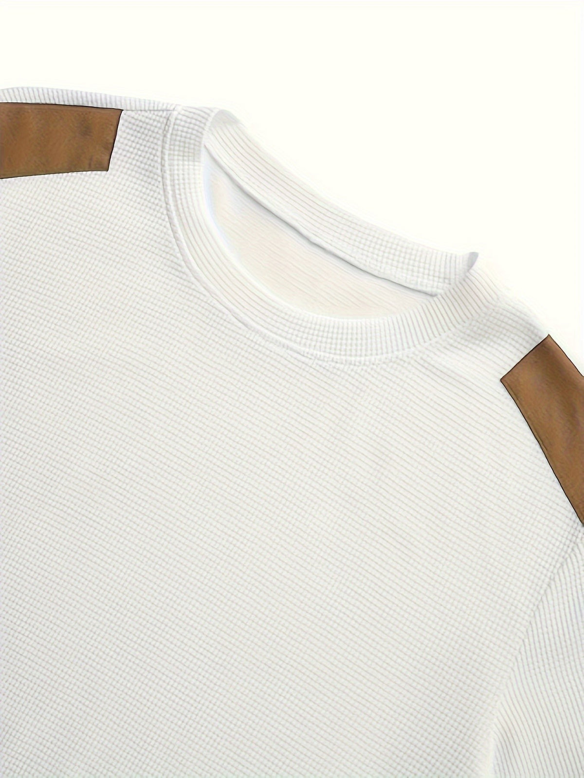 Aaron | Herren Strukturierter Pullover mit Kontrast Ellbogen-Patches