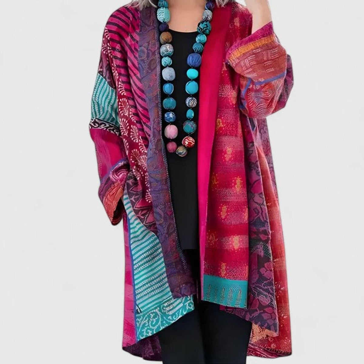 Amara | Damen Boho Cardigan mit offenem Front und lässigem Schnitt, langärmlig