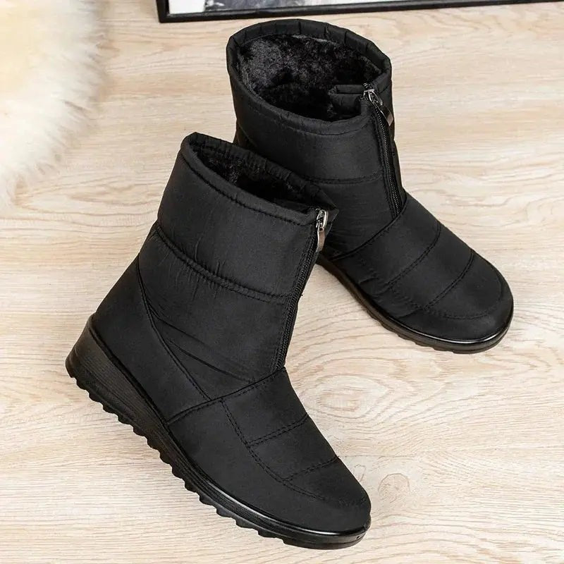 Freya | Damen Stepp Wasserabweisende Fellgefütterte Chunky-Sohle Stiefeletten