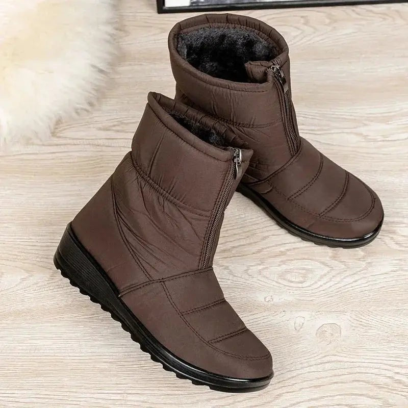 Freya | Damen Stepp Wasserabweisende Fellgefütterte Chunky-Sohle Stiefeletten