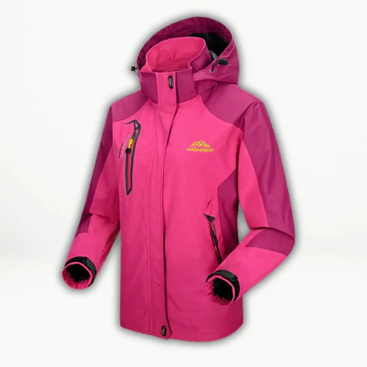 Freya | Damen Wasserdichte Farbblockierte Kapuzenjacke